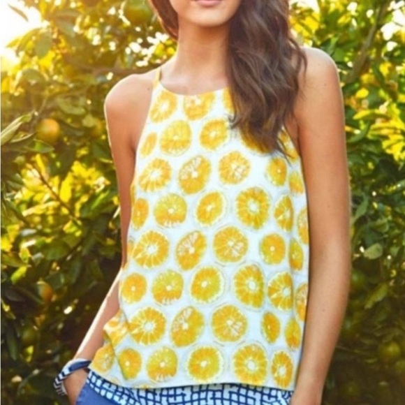 Anthropologie Porridge Yellow Lemon Swing Top Women’s Medium - Picture 3 of 7